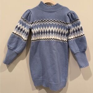 Janie and Jack Blue Chevron Turtleneck Sweater